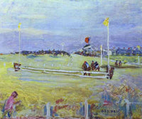 Race at Bologne by Pierre Bonnard — hand-painted landscape oil painting reproduction on canvas