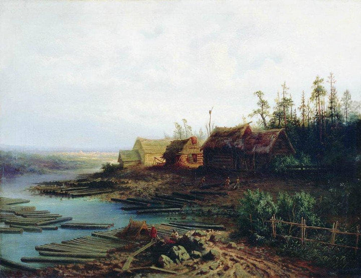 Rafts by Aleksey Savrasov — hand-painted botanical oil painting reproduction on canvas