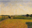 Railroad to Dieppe by Camille Pissarro — hand-painted landscape oil painting reproduction on canvas