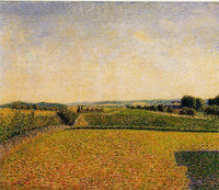 Railroad to Dieppe by Camille Pissarro — hand-painted landscape oil painting reproduction on canvas