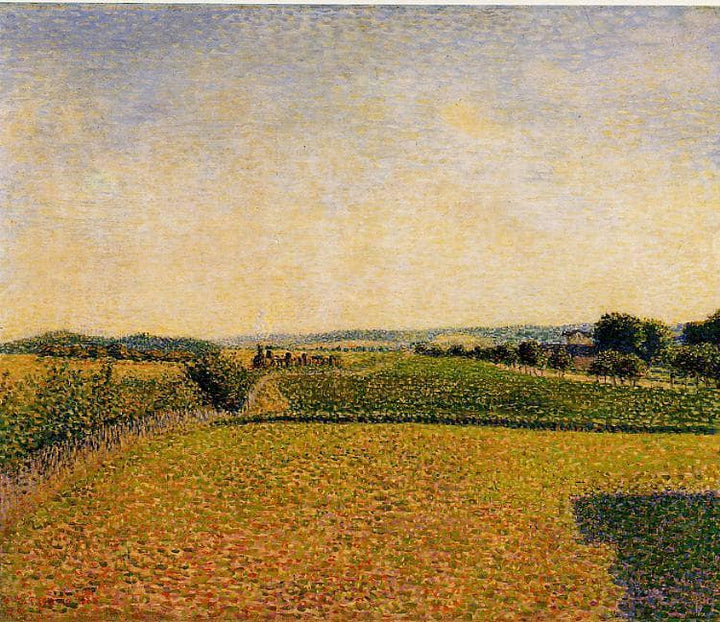 Railroad to Dieppe by Camille Pissarro — hand-painted landscape oil painting reproduction on canvas