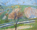 Railway to the Kahlenberg by Richard Gerstl — rural oil painting wall art, Pointillism