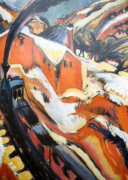 Railways in the Taunus by Ernst Ludwig Kirchner — hand-painted abstract oil painting reproduction on canvas
