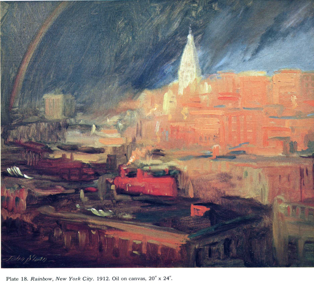 Rainbow, New York City by John French Sloan — hand-painted architectural oil painting reproduction on canvas