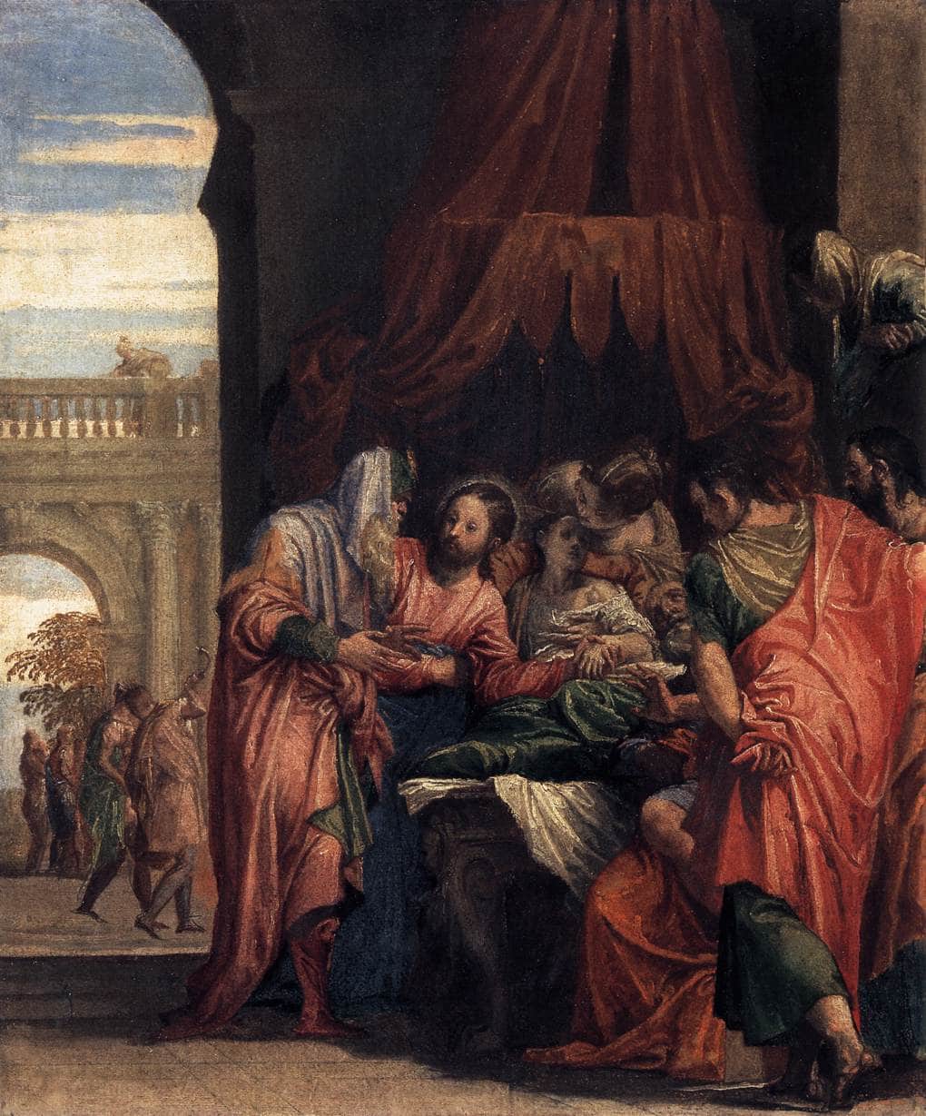 Raising of the Daughter of Jairus by Paolo Veronese — hand-painted cultural oil painting reproduction on canvas