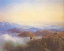 Range of the Caucasus mountains by Ivan Aivazovsky — seascapes oil painting wall art, Romanticism