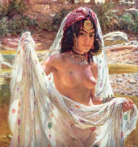 Raoucha by Nasreddine Dinet — hand-painted cultural oil painting reproduction on canvas