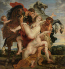 Abduction of the Daughters of Leucippus by Peter Paul Rubens — male oil painting wall art, Baroque