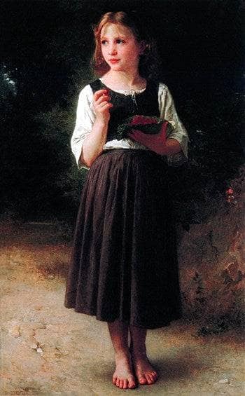 Raspberry Girl by William-Adolphe Bouguereau — hand-painted portrait oil painting reproduction on canvas