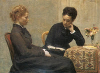 Reading by Henri Fantin-Latour — hand-painted portrait oil painting reproduction on canvas