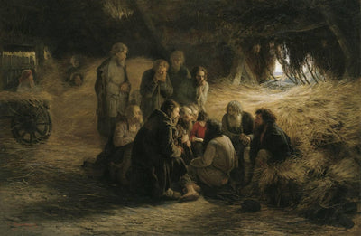 Reading of the 1861 Manifesto in kitchen