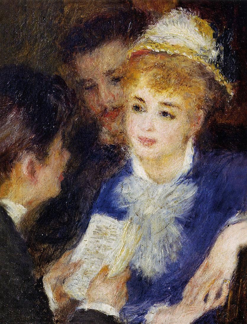 Reading the Part by Pierre-Auguste Renoir — hand-painted portrait oil painting reproduction on canvas