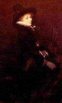 Ready For The Ride by William Merritt Chase — hand-painted portrait oil painting reproduction on canvas