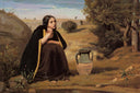 Rebecca by Camille Corot — hand-painted portrait oil painting reproduction on canvas