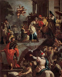 Rebecca Leaving Her Fatherâs House by Francesco Solimena — religion oil painting wall art, Baroque