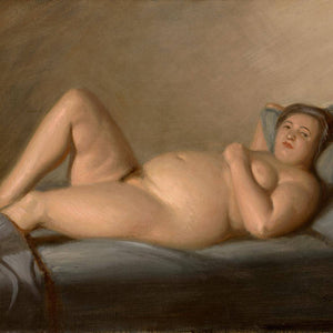 Reclining corpulent nude