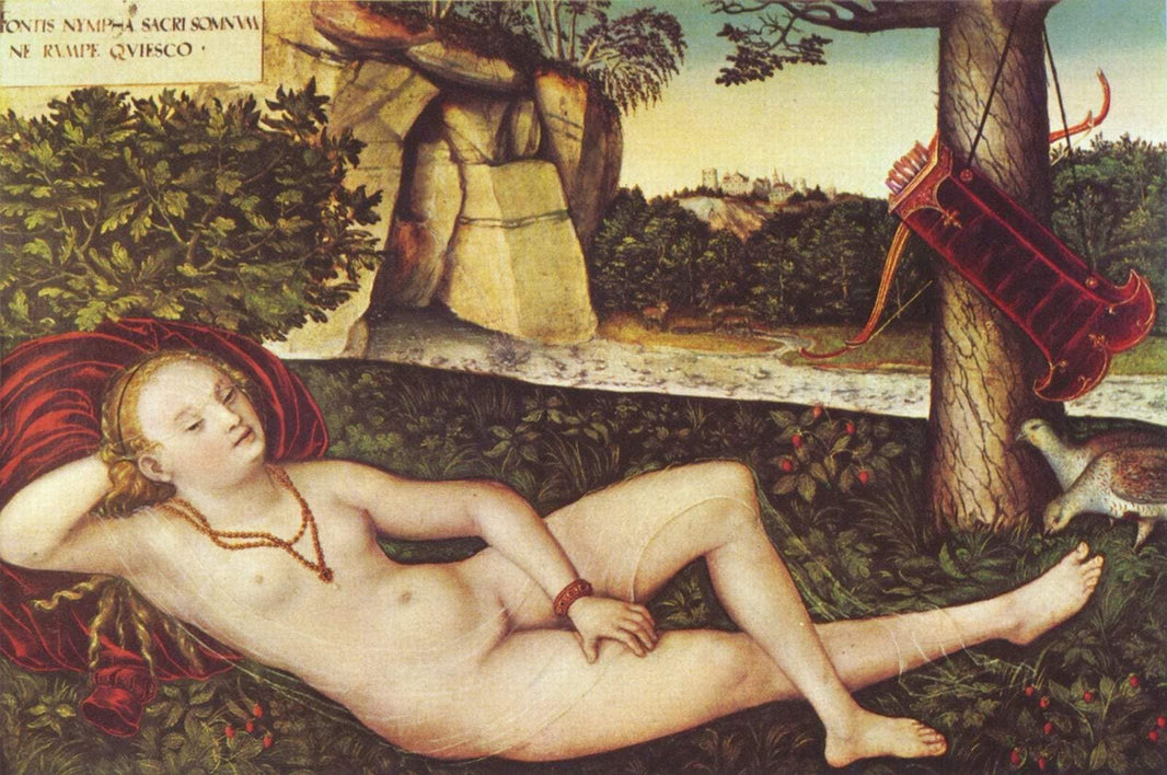 Reclining Diana by Lucas Cranach the Elder — hand-painted cultural oil painting reproduction on canvas