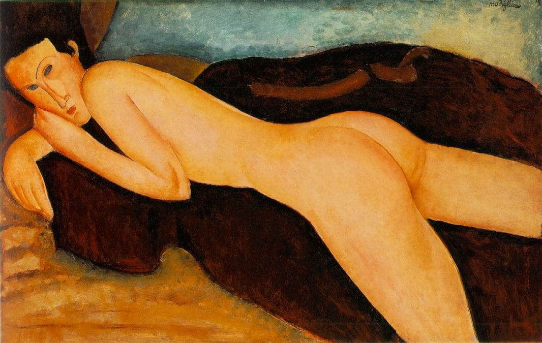 Reclining Nude from the Back by Amedeo Modigliani — hand-painted nude oil painting reproduction on canvas