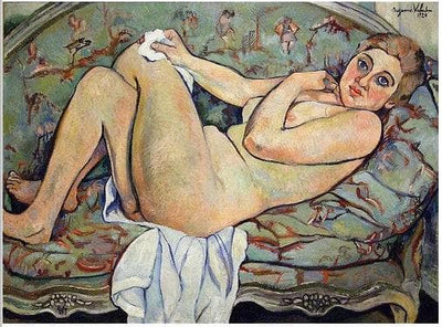 Reclining nude in bedroom