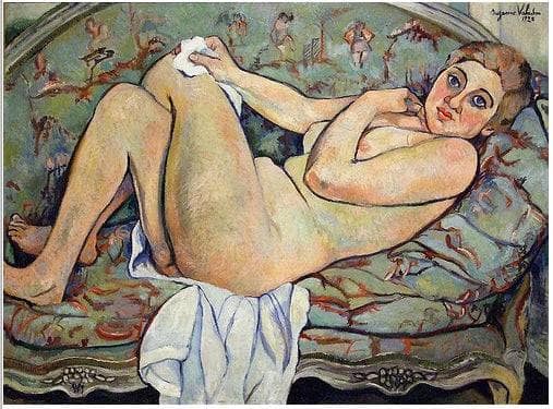Reclining nude on gallery wrap
