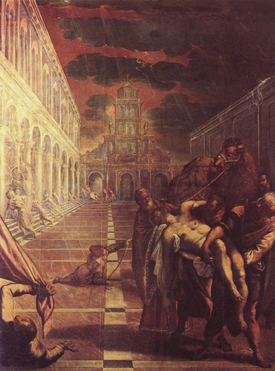 Recovery of the corpse of St. Mark in apartment