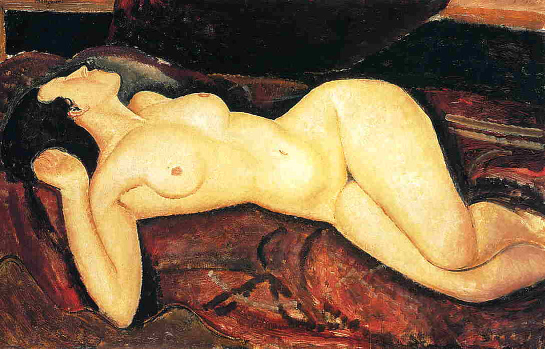 Recumbent nude by Amedeo Modigliani — hand-painted cultural oil painting reproduction on canvas