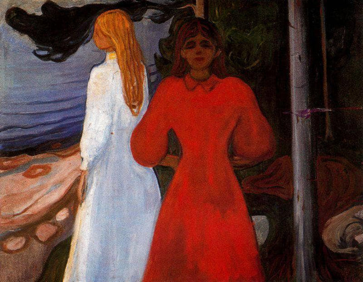 Red and White by Edvard Munch — hand-painted portrait oil painting reproduction on canvas