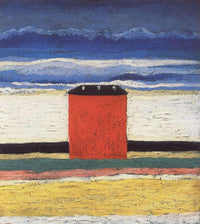 Red House by Kazimir Malevich — hand-painted abstract oil painting reproduction on canvas