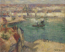 Red House near Port Marly by Gustave Loiseau — urban oil painting wall art, Post Impressionism