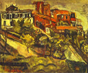 Red Houses by Chaim Soutine — hand-painted abstract oil painting reproduction on canvas