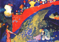 Red Wall destiny by Wassily Kandinsky — hand-painted abstract oil painting reproduction on canvas