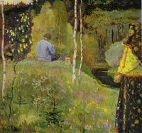Reedpipe by Mikhail Nesterov — hand-painted botanical oil painting reproduction on canvas