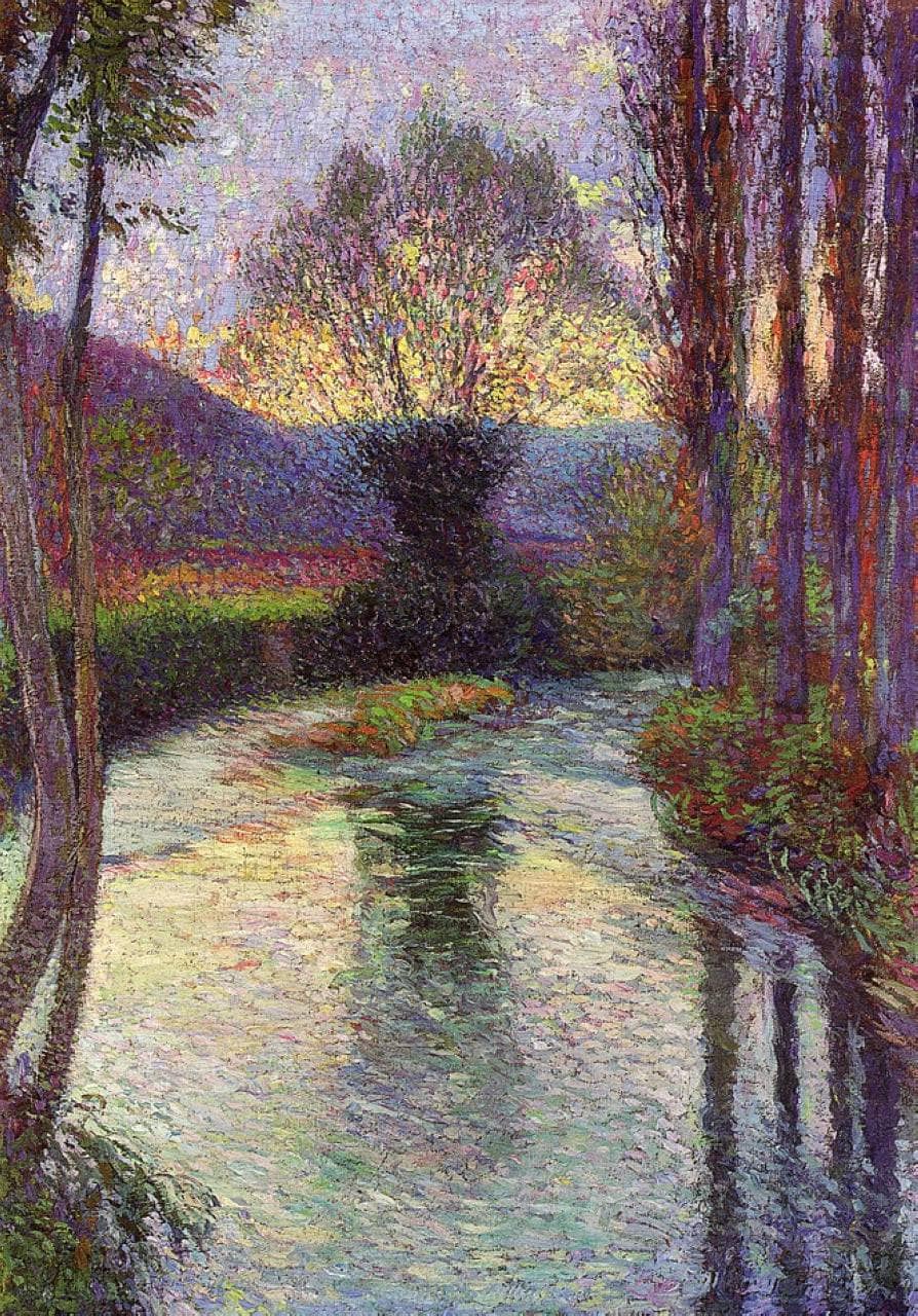 Reflected Willow on the Green by Henri Martin — hand-painted botanical oil painting reproduction on canvas