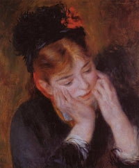 Reflection by Pierre-Auguste Renoir — hand-painted portrait oil painting reproduction on canvas