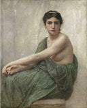 Reflection by William-Adolphe Bouguereau — hand-painted portrait oil painting reproduction on canvas