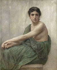 Reflection by William-Adolphe Bouguereau — hand-painted portrait oil painting reproduction on canvas