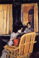 Reflection by William Merritt Chase — hand-painted eco oil painting reproduction on canvas