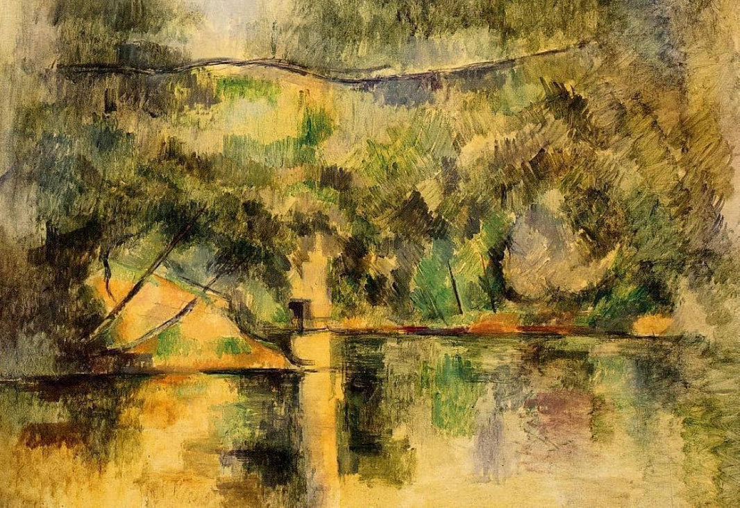 Reflections in the Water by Paul Cezanne — hand-painted botanical oil painting reproduction on canvas