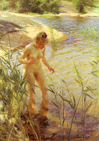 Reflexions by Anders Zorn — hand-painted eco oil painting reproduction on canvas