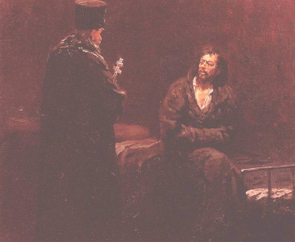 Refusal of the Confession by Ilya Repin — hand-painted portrait oil painting reproduction on canvas