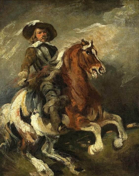 Reiter by Piotr MichaÅowski — hand-painted animal oil painting reproduction on canvas