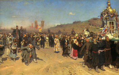 Religious Procession in Kursk in modern living room