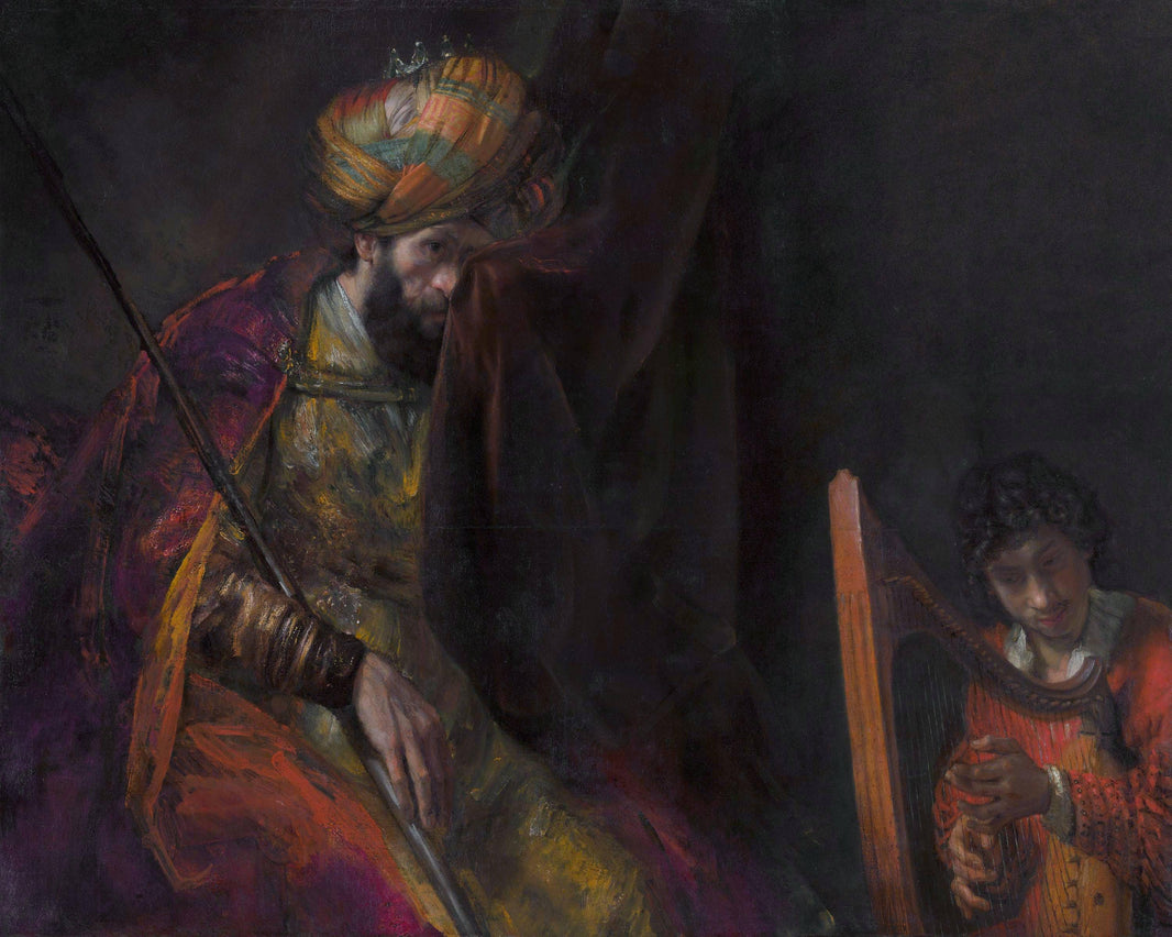Saul and David by Rembrandt — hand-painted cultural oil painting reproduction on canvas
