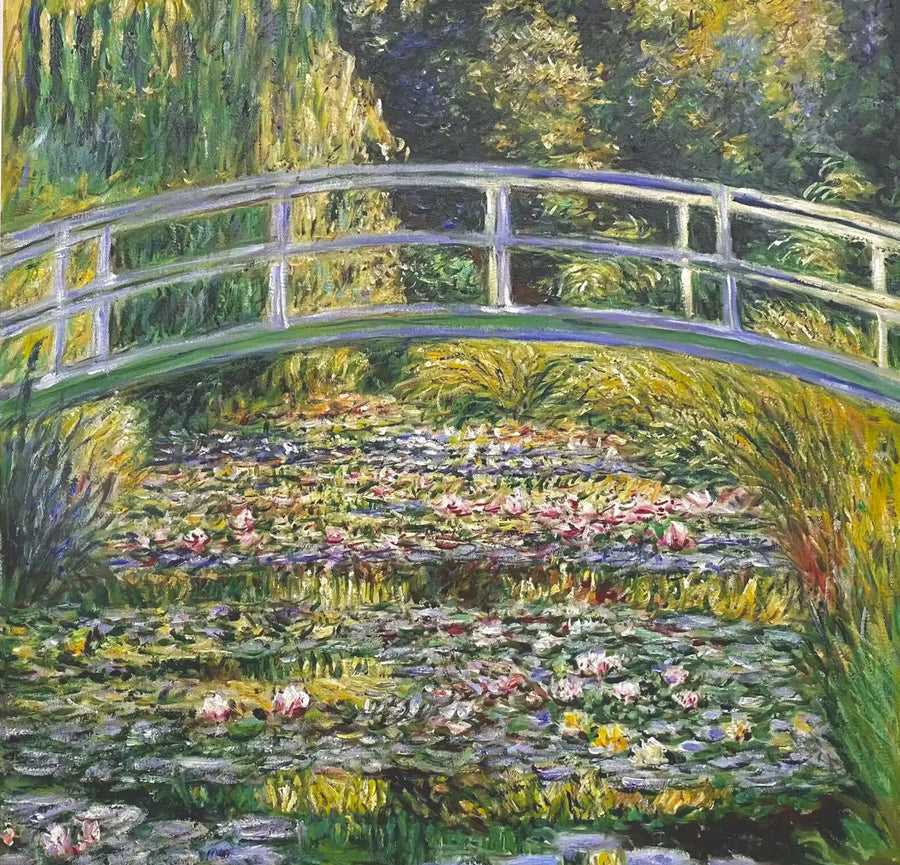 Our hand-painted oil reproduction of The Japanese Bridge (Water Lily Pond)