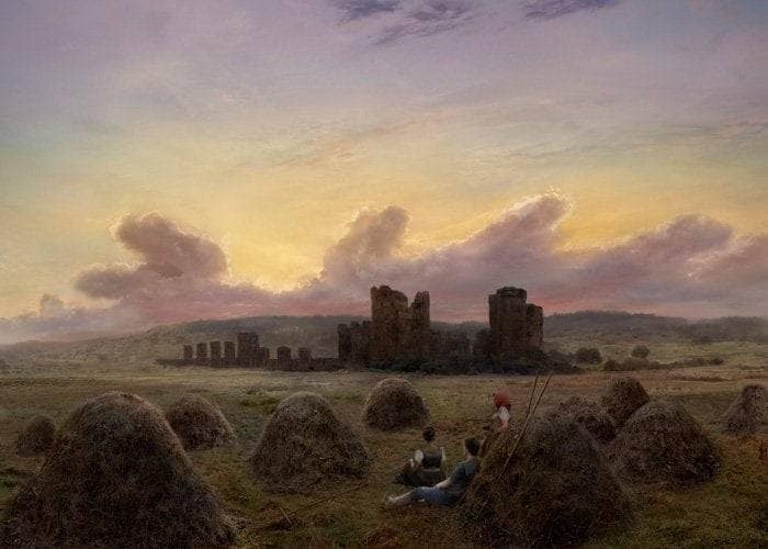 Rest at the Hay Harvest by Caspar David Friedrich — hand-painted landscape oil painting reproduction on canvas
