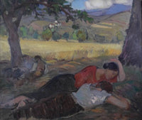 Rest by Umberto Moggioli — hand-painted landscape oil painting reproduction on canvas