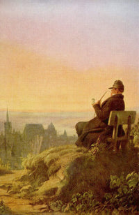 Resting on the Vine by Carl Spitzweg — hand-painted landscape oil painting reproduction on canvas