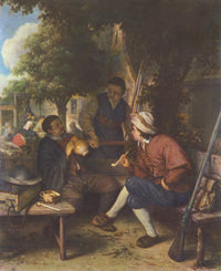 Resting Travellers by Adriaen van Ostade — hand-painted landscape oil painting reproduction on canvas