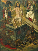 Resurrection and Descent of Christ into Limbo by Bartolome Bermejo — religion oil painting wall art