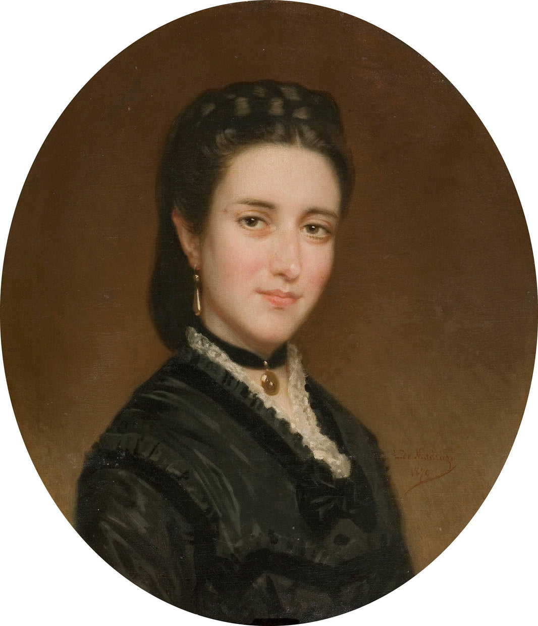Retrato De La Señora De Creus by Luis de Madrazo y Kuntz — hand-painted portrait oil painting reproduction on canvas